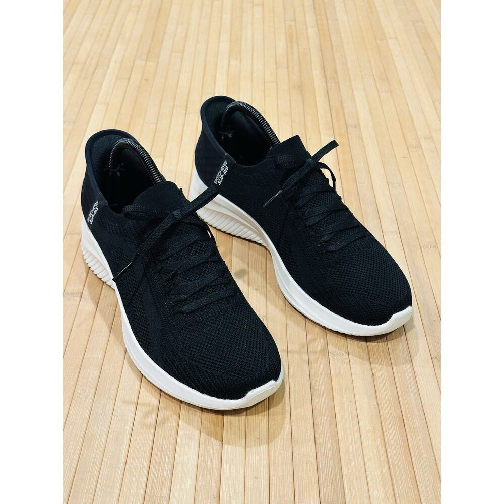 Skechers Black and White Women's Sneakers - Picture 3 of 11